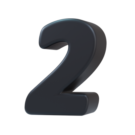 Number 2  3D Icon