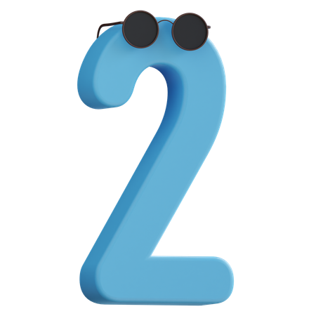 Number 2  3D Icon