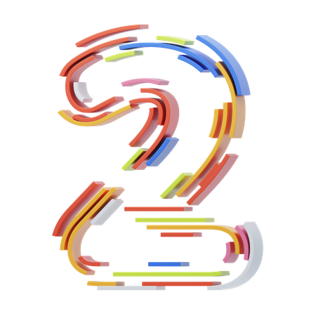 Number 2  3D Icon