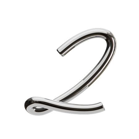 Number 2  3D Icon