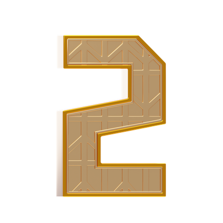 Number 2  3D Icon