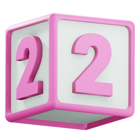 Number 2  3D Icon