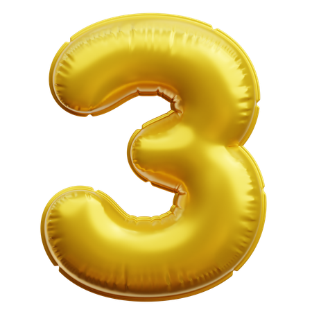 Number 3  3D Icon