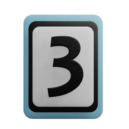 Number 3  3D Icon