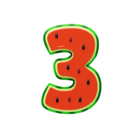 Number 3  3D Icon