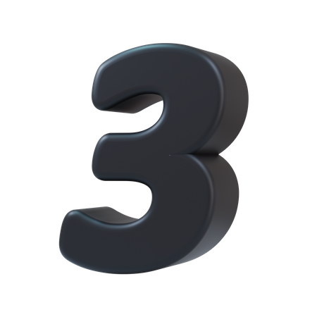 Number 3  3D Icon