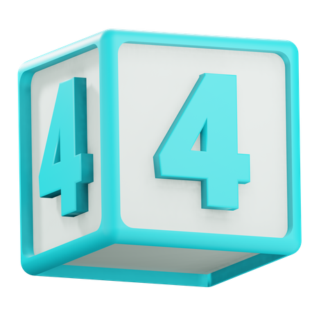 Number 4  3D Icon