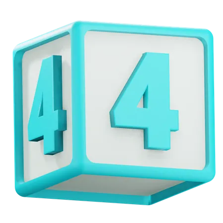 Number 4  3D Icon