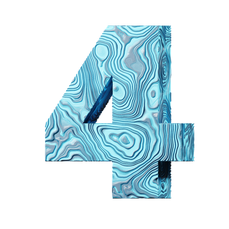 Number 4  3D Icon