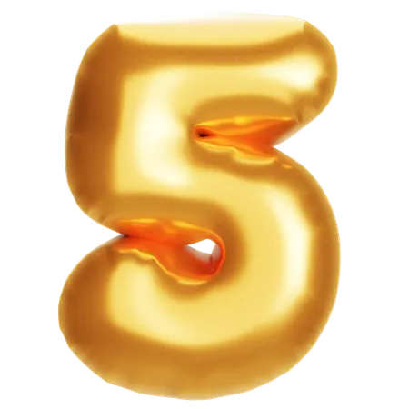 Number 5 3 D Illustration 3D Icon