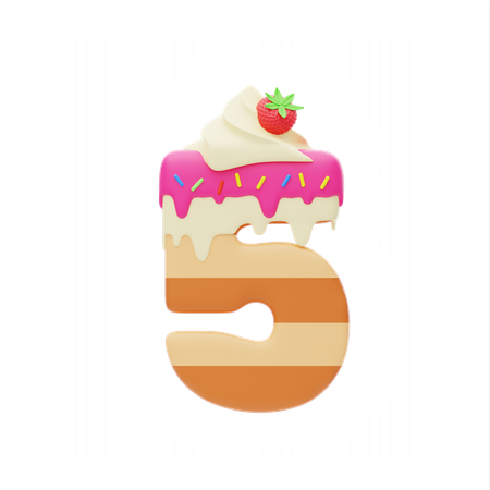 번호 5  3D Icon