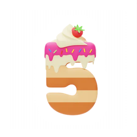 번호 5  3D Icon