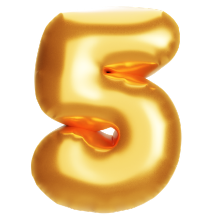 Number 5  3D Icon
