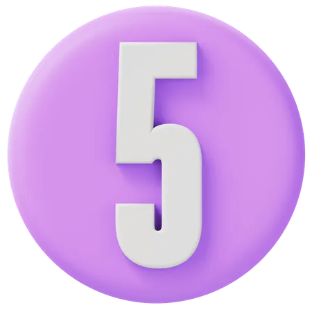 Number 5  3D Icon