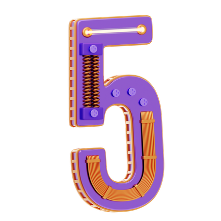 Number 5  3D Icon