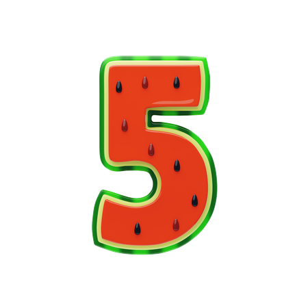 Number 5  3D Icon