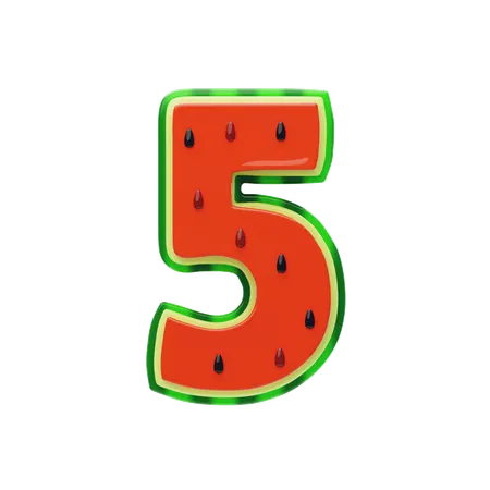 Number 5  3D Icon