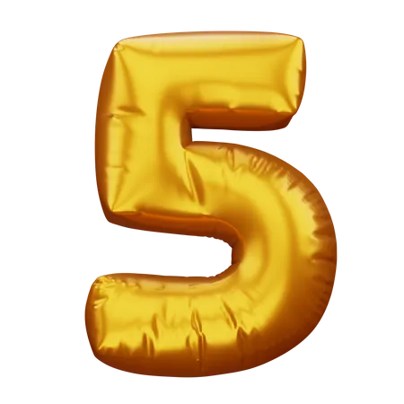 Gold Number Balloon Metallic Number Float Blender 3 D Model Number 3D Icon