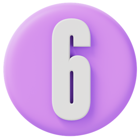 Number 6  3D Icon