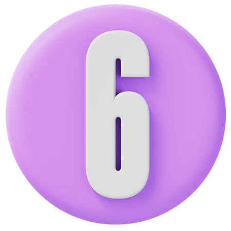 Number 6  3D Icon