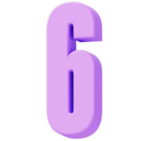 Number 6  3D Icon