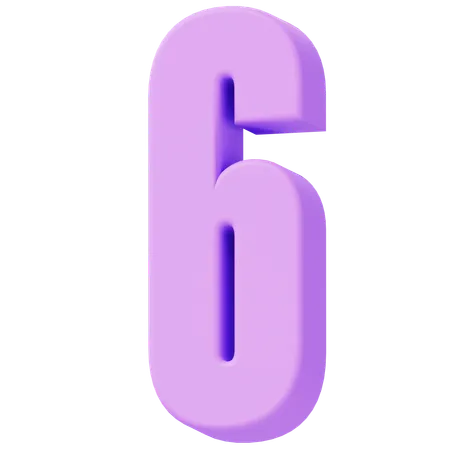 Number 6  3D Icon