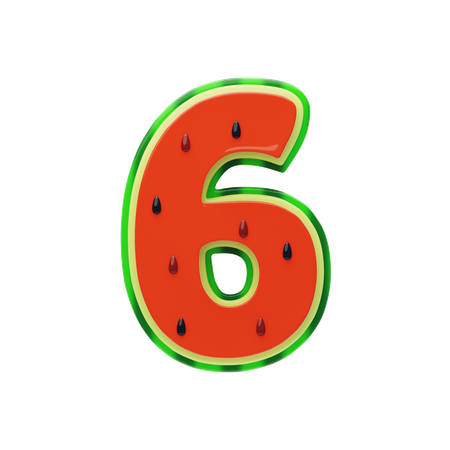 Number 6  3D Icon