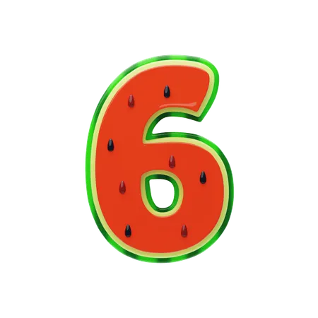 Number 6  3D Icon