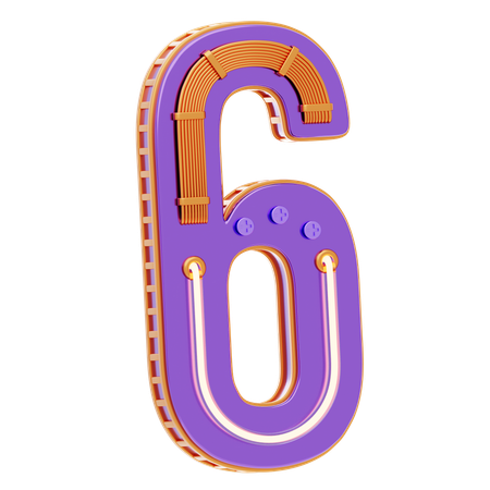 Number 6  3D Icon