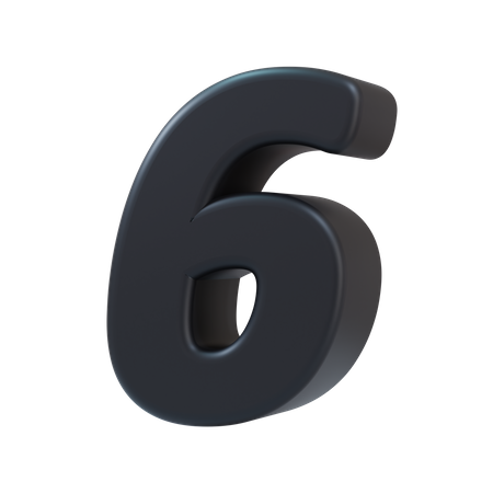 Number 6  3D Icon