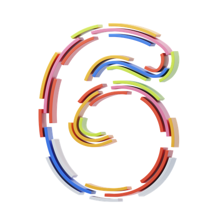 Number 6  3D Icon