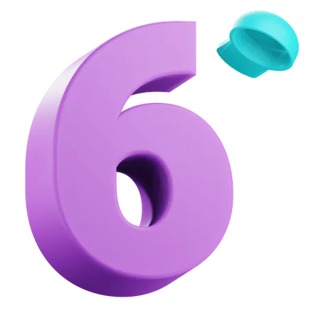 Number 6  3D Icon