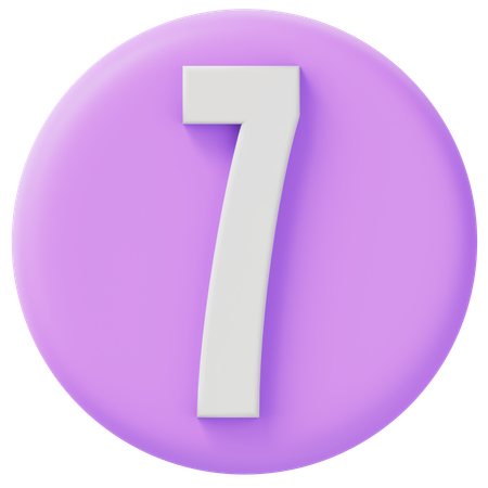 Number 7  3D Icon