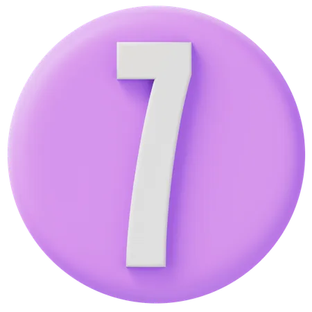 Number 7  3D Icon