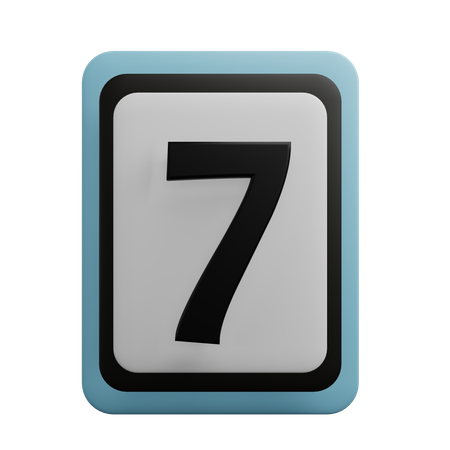 Number 7  3D Icon