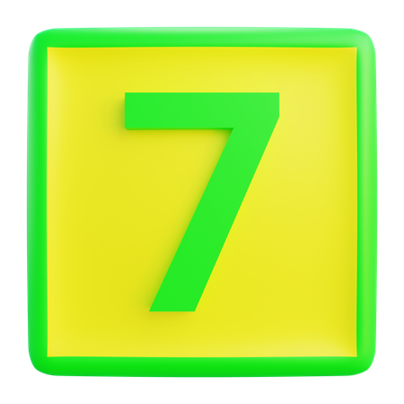 Number 7  3D Icon