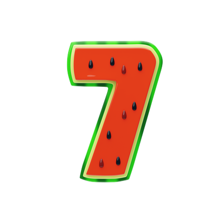Number 7  3D Icon
