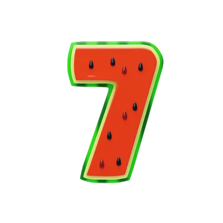 Number 7  3D Icon