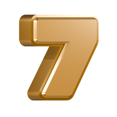 Number 7  3D Icon