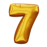 7 golden balloon symbol