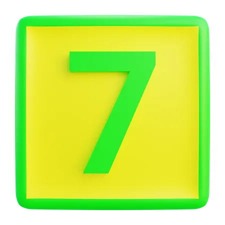 Number 7  3D Icon