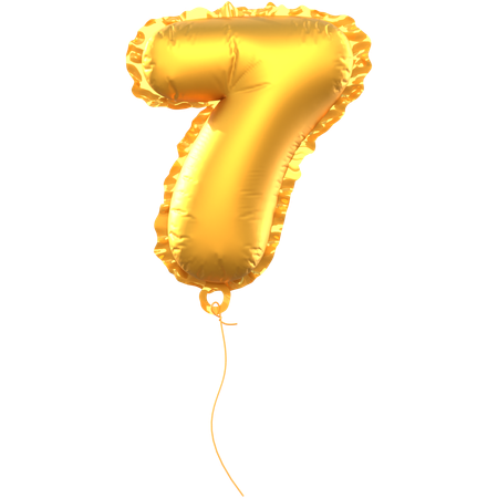 Number 7 Balloon  3D Icon