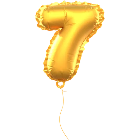 Number 7 Balloon  3D Icon