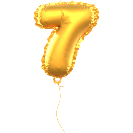 Number 7 Balloon  3D Icon