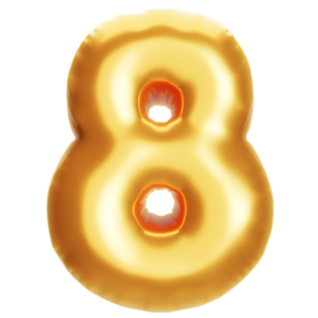 Number 8  3D Icon