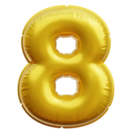 Number 8  3D Icon