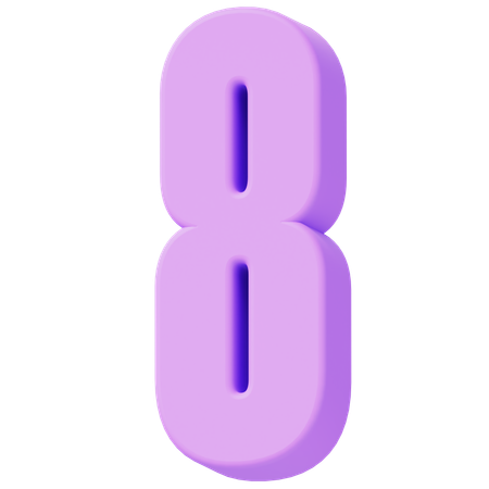 Number 8  3D Icon