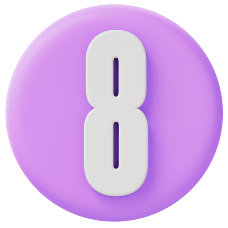 Number 8  3D Icon