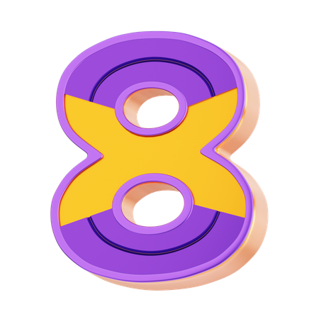 Number 8  3D Icon