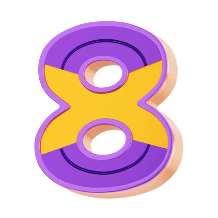 Number 8  3D Icon